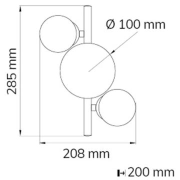 Wofi 4014.03.14.9000 - LED väggbelysning VILLA 3xG9/3W/230V