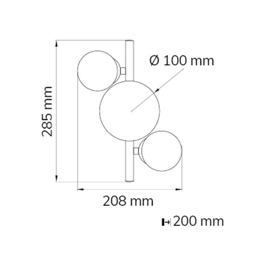 Wofi 4014.03.14.9000 - LED väggbelysning VILLA 3xG9/3W/230V