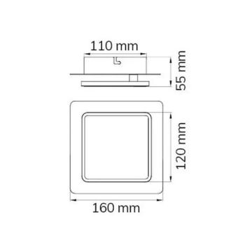 Wofi 4785.01.06.9000 - LED väggbelysning SUTTER LED/4,5W/230V vit