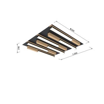 Wofi 9031-606 - LED Dimbar taklampa PALERMO LED/26W/230V gummiträd