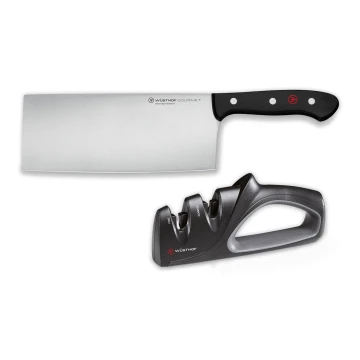 Wüsthof - Kit of Chinese kök knife och sharpener GOURMET