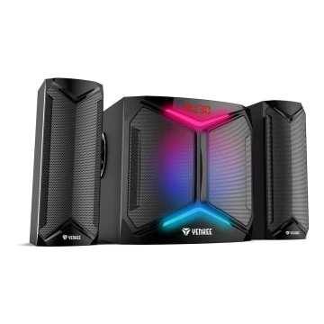 Yenkee - PC Speakers 2.1 50W/230V svart + fjärrkontroll