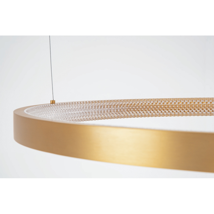 Zambelis 2007 - LED ljusreglerad ljuskrona på textilsladd LED/50W/230V guld