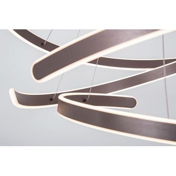 Zambelis 2015 - LED ljusreglerad ljuskrona på textilsladd LED/120W/230V brun