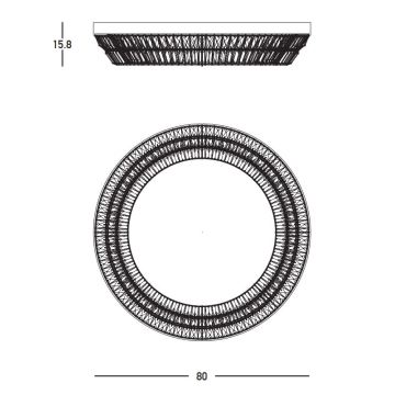 Zambelis 23049 - LED Ljusreglerad taklampa i kristall LED/55W/230V CRI 90 3000K diameter 80 cm mässing