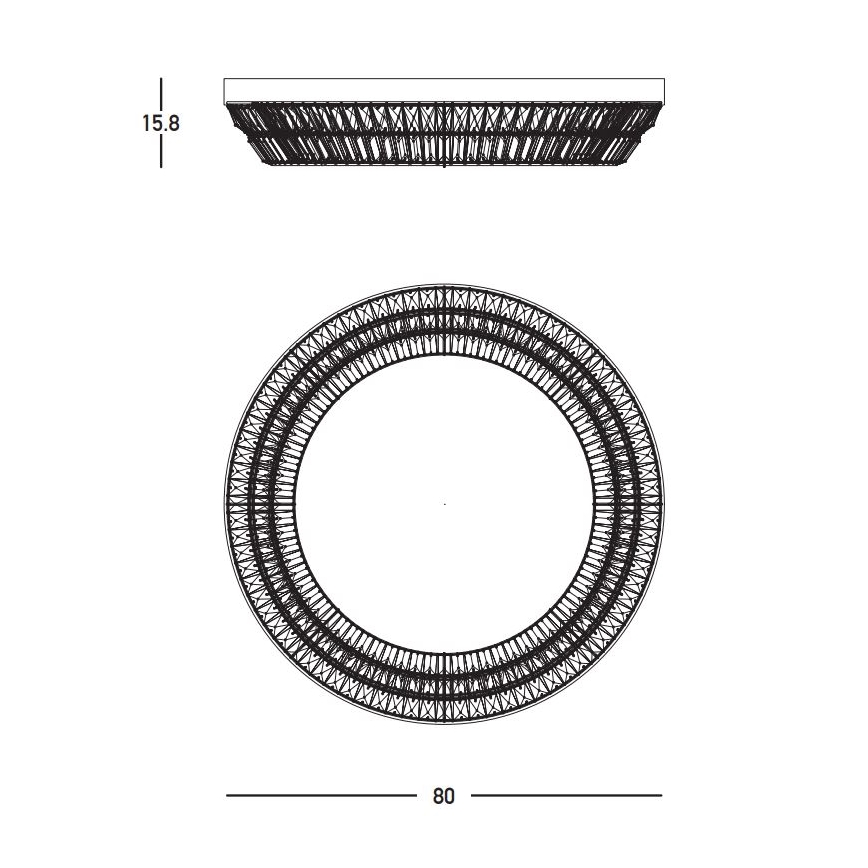 Zambelis 23049 - LED Ljusreglerad taklampa i kristall LED/55W/230V CRI 90 3000K diameter 80 cm mässing