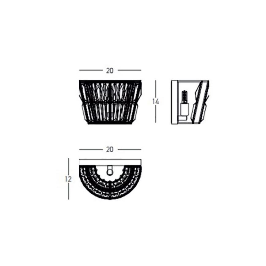 Zambelis 23050 - Vägglampa i kristall 1xG9/5W/230V mässing