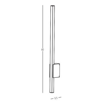 Zambelis E287 - LED vägglampa för utomhusbruk LED/12W/230V 3000K IP65 antracit