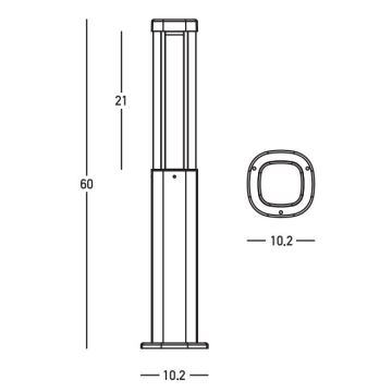 Zambelis E355 - LED-lampa för utomhusbruk LED/7W/230V 3000K IP54 antracit