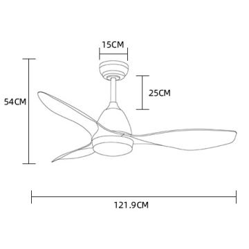 ZEVENTI - LED takfläkt MURO LED/18W/230V Wi-Fi Tuya + fjärrkontroll