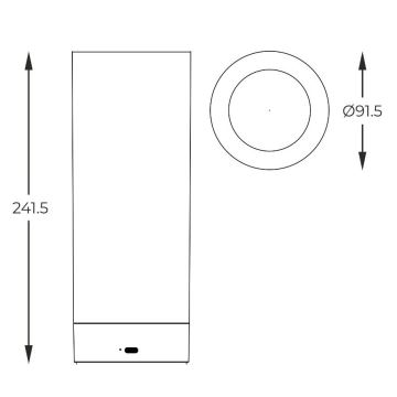 Zuma Line - LED Ljusreglerad uppladdningsbar bordslampa LED/1,2W/230V grå IP54