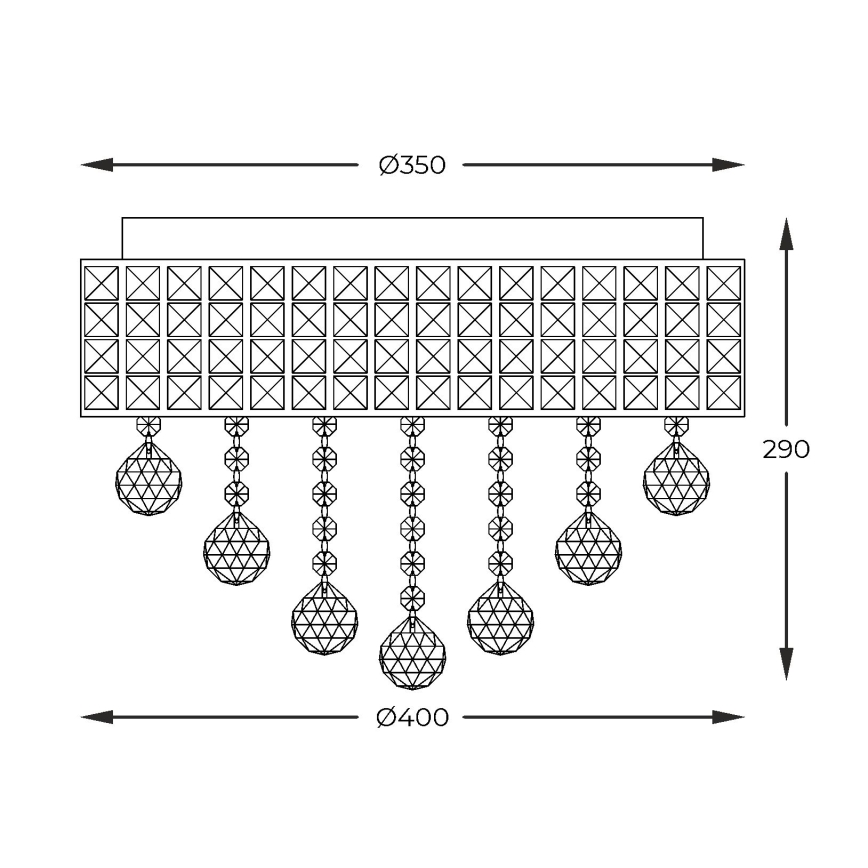 Zuma Line - Taklampa 6xG9/25W/230V diameter 40 cm silver