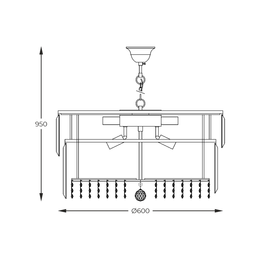 Zuma Line - Ljuskrona på kedja 16xE14/40W/230V diameter 60 cm guld