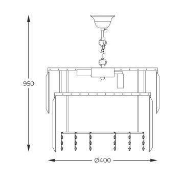 Zuma Line - Ljuskrona på kedja 8xE14/40W/230V diameter 40 cm guld