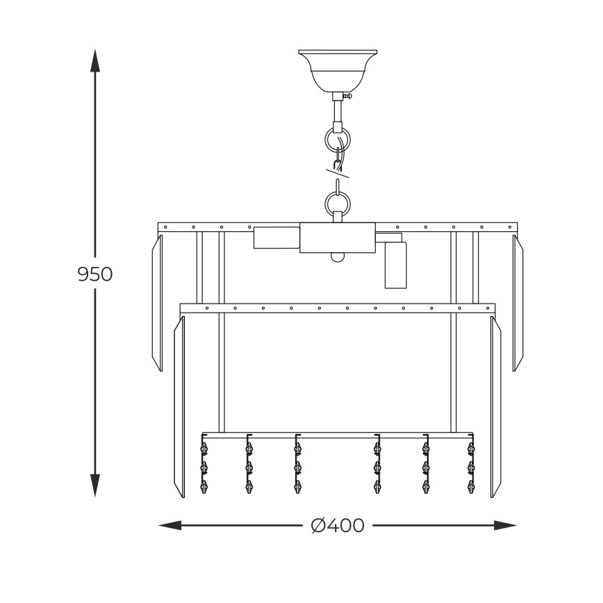 Zuma Line - Ljuskrona på kedja 8xE14/40W/230V diameter 40 cm guld