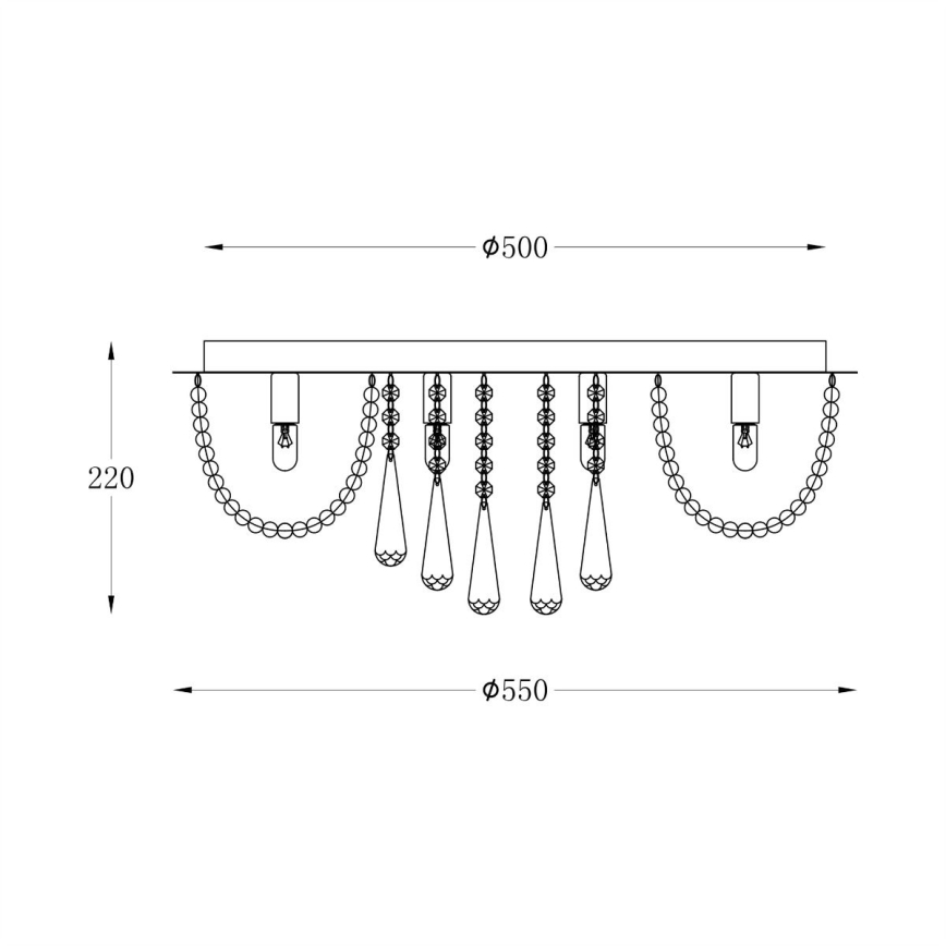 Zuma Line - Taklampa 8xG9/25W/230V diameter 55 cm silver