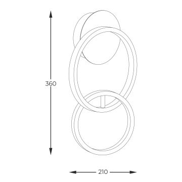 Zuma Line - LED väggbelysning LED/18W/230V 3000/4000/6000K guld