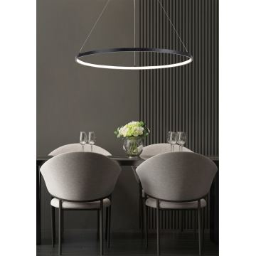 Zuma Line - LED ljuskrona med textilsladd LED/36W/230V 3000/4000/6000K diameter 80 cm svart