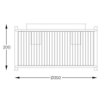 Zuma Line - Taklampa 3xE27/40W/230V silver