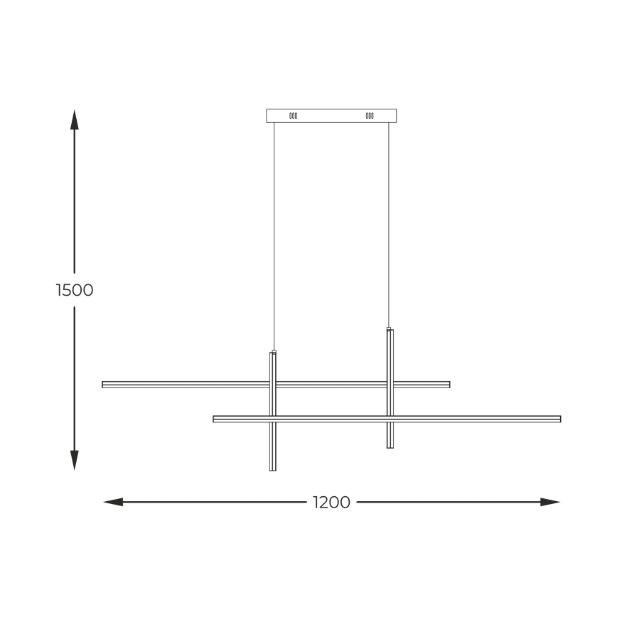 Zuma Line - LED ljuskrona med textilsladd LED/42W/230V 3000/4000/6000K guld