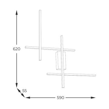 Zuma Line - LED väggbelysning LED/32W/230V 3000/4000/6000K guld