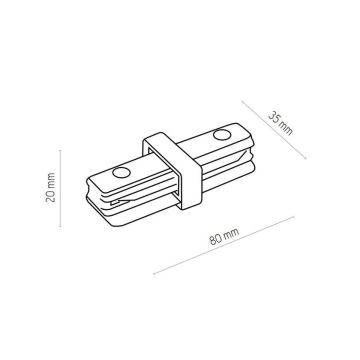 Zuma Line - Spotlight för skensystem 8xGU10/10W/230V svart + rälstillbehör