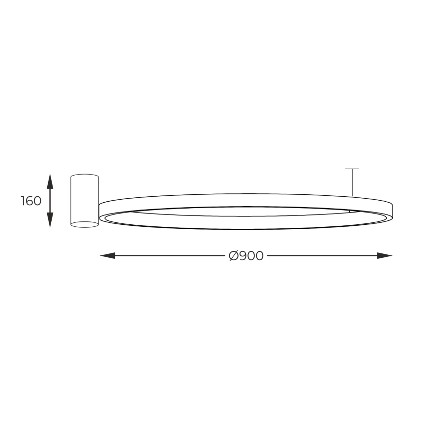 Zuma Line - LED taklampa LED/40W/230V 3000/4000/6000K diameter 90 cm svart