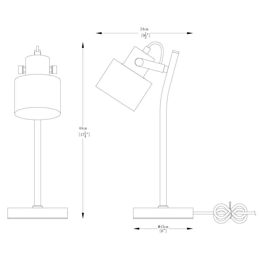 Zuma Line - Bordslampa 1xE27/40W/230V svart