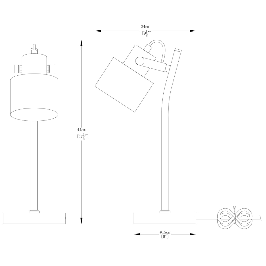 Zuma Line - Bordslampa 1xE27/40W/230V vit