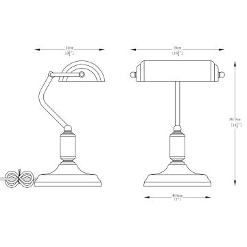 Zuma Line - Bordslampa 1xE27/40W/230V guld