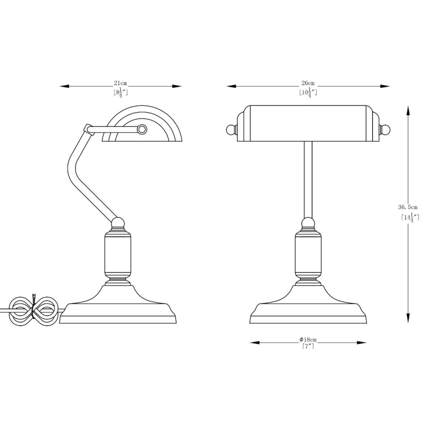 Zuma Line - Bordslampa 1xE27/40W/230V guld