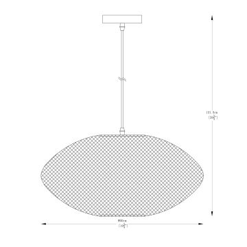 Zuma Line - Ljuskrona med textilsladd 1xE27/40W/230V guld