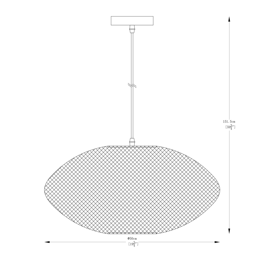 Zuma Line - Ljuskrona med textilsladd 1xE27/40W/230V guld