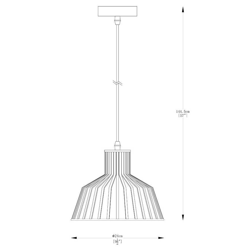 Zuma Line - Ljuskrona med textilsladd 1xE27/40W/230V diameter 24 cm guld