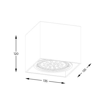 Zuma Line - Spotlight 1xGU10-ES111/15W/230V svart