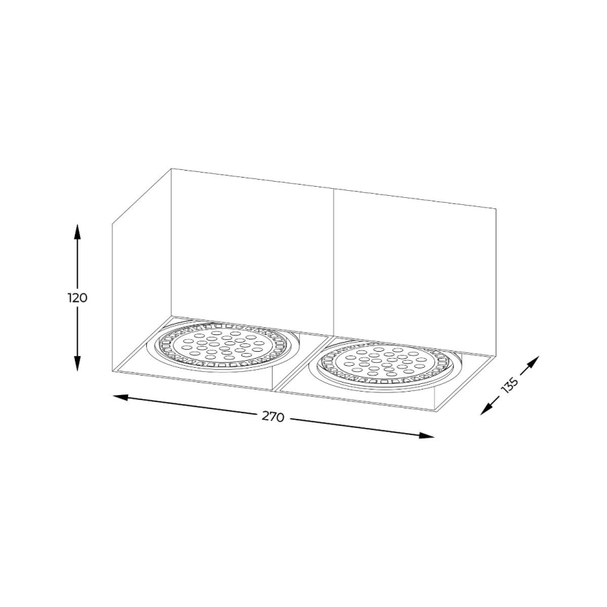 Zuma Line - Spotlight 2xGU10-ES111/15W/230V svart