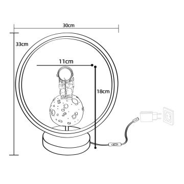 Zuma Line - LED bordslampa för barn LED/4W/230V astronaut/harts