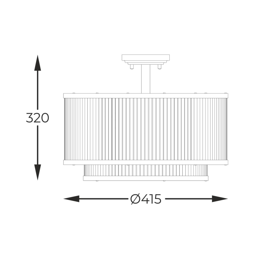 Zuma Line - Pendelkrona 5xE14/60W/230V svart