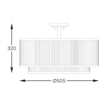 Zuma Line - Pendelkrona 6xE14/60W/230V svart