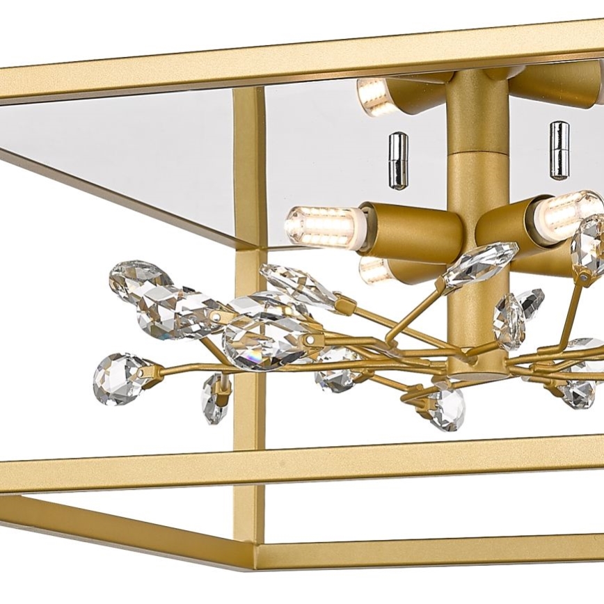 Zuma Line - Vägglampa i kristall 4xG9/33W/230V guld