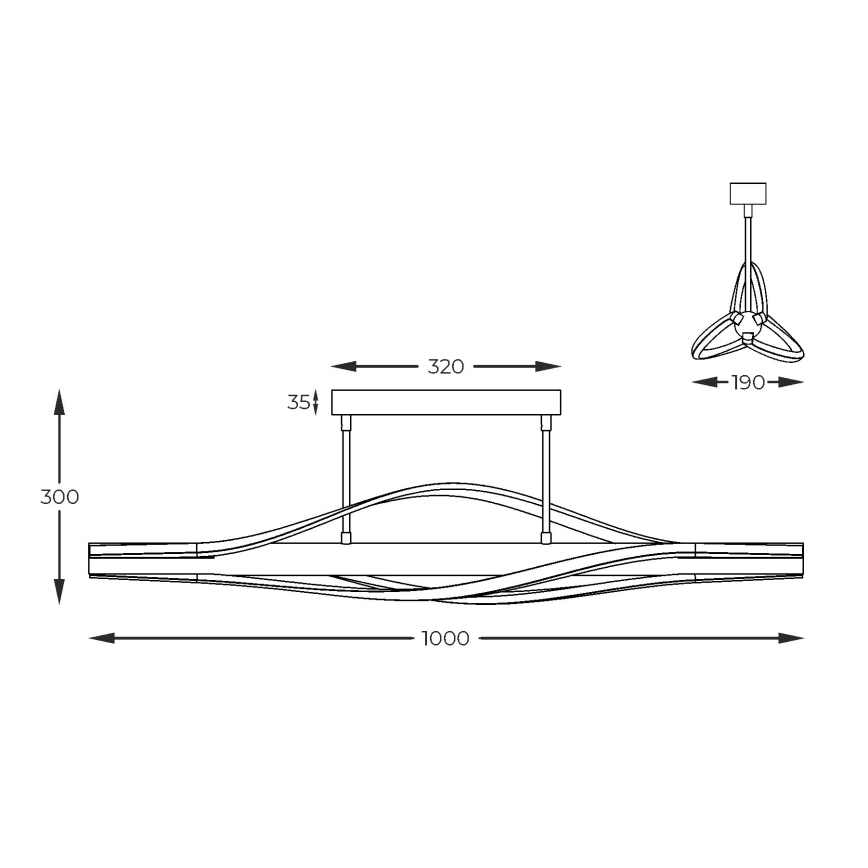 Zuma Line - LED pendelljuskrona LED/30W/230V