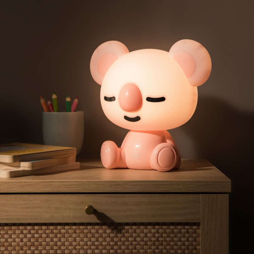 Zuma Line - LED Ljusreglerad children's beröring bordslampa LED/3W/230V koala rosa