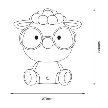 Zuma Line - LED Ljusreglerad children's beröring bordslampa LED/3W/230V får grå