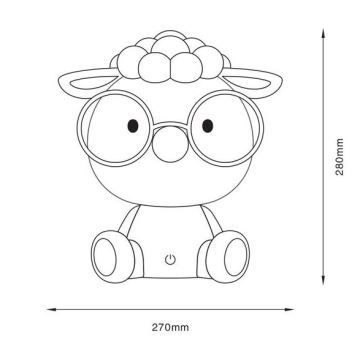 Zuma Line - LED Ljusreglerad children's beröring bordslampa LED/3W/230V får rosa