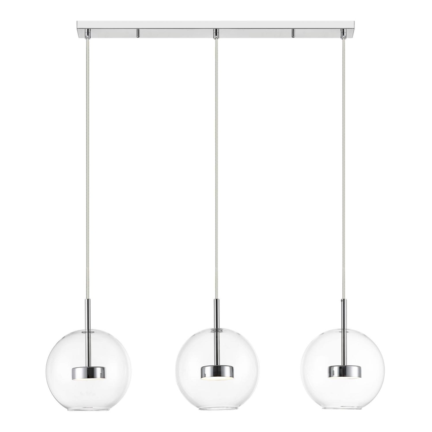 Zuma Line - LED ljuskrona med textilsladd 3xLED/5W/230V silver