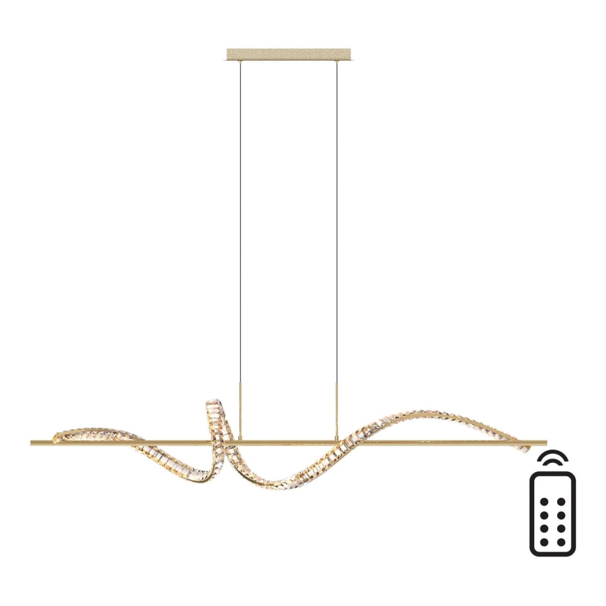 Zuma Line - LED Ljusreglerad kristall ljuskrona på snöre LED/24,5W/230V 2700-6000K + fjärrkontroll