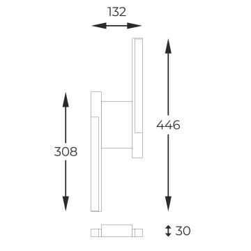 Zuma Line - LED ljusreglerad vägglampa LED/11W/230V