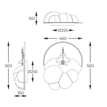 Zuma Line - LED Ljusreglerad children's tak belysning LED/37W/230V PLEASE TRANSLATE