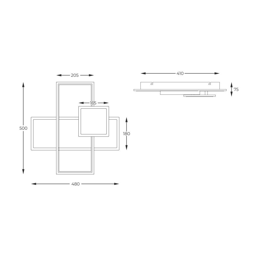 Zuma Line - LED Dimbar taklampa LED/46W/230V svart