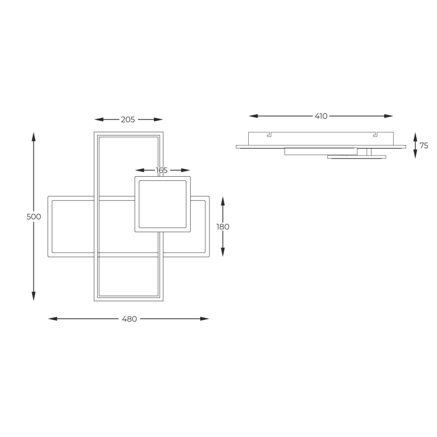 Zuma Line - LED Dimbar taklampa LED/46W/230V guld